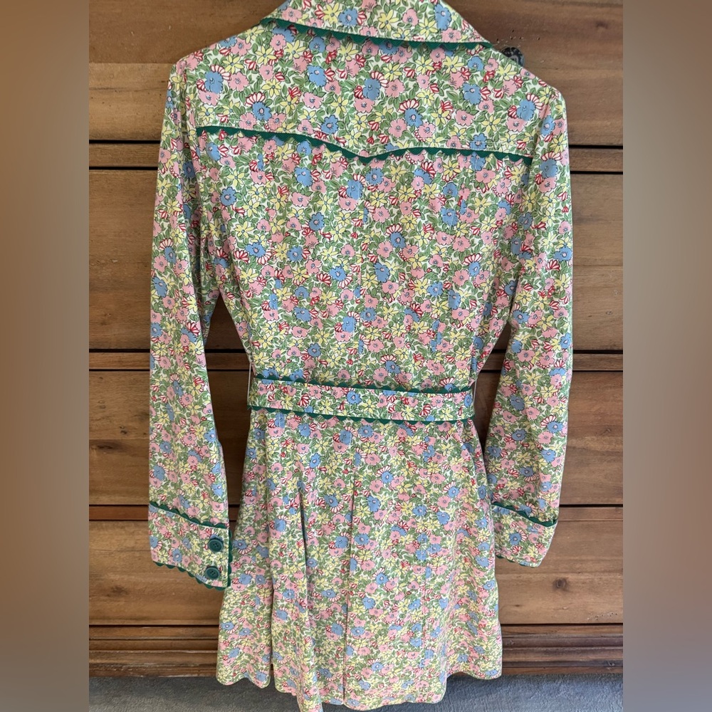 Anthropologie Floral Double-Breasted Trench Coat - Picture 5 of 7